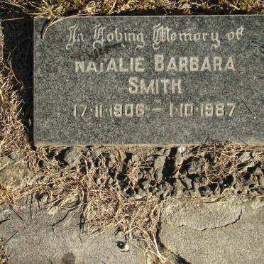SMITH Natalie Barbara 1906-1987