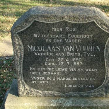 VUUREN Nicolaas, van 1890-1957