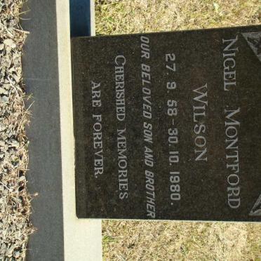WILSON Nigel Montford 1958-1980