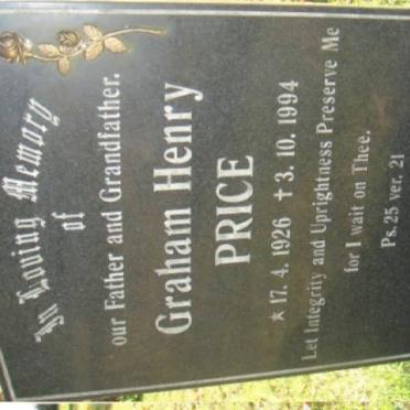 PRICE Graham Henry 1926-2008