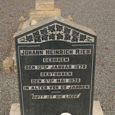 RIEB Johann Heinrich 1878-1938