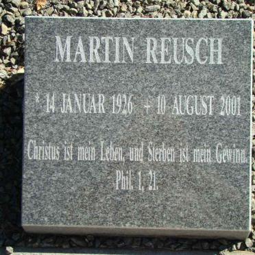REUSCH Martin 1926-2001