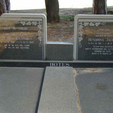 BOTES Petrus Casparus 1916-1992 &amp; Hendrina Jacoba 1911-1982