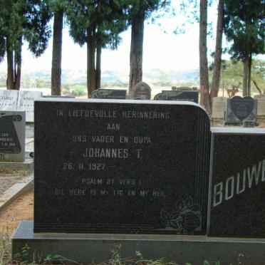 BOUWER Johannes T. 1927- &amp; Maria J.S. DELPORT 1932-1982 