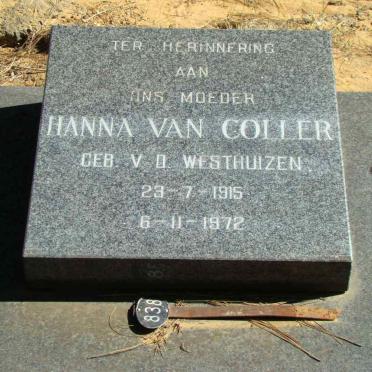 COLLER Hanna, van nee VAN DER WESTHUIZEN 1915-1972