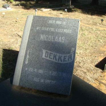 DEKKER Nicolaas 1911-1977