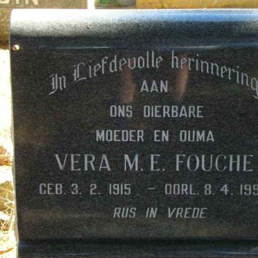 FOUCHE Vera M.E. 1915-1997
