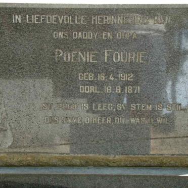 FOURIE Poenie 1912-1971
