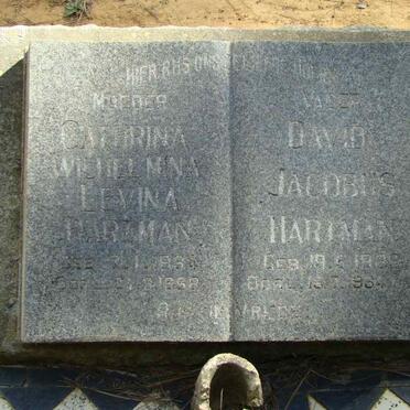 HARTMAN David Jacobus 1932-1964 &amp; Cathrina Wilhelmina Levina 1884-1958