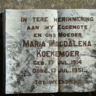 KOEKEMOER Maria Magdalena 1914-1951