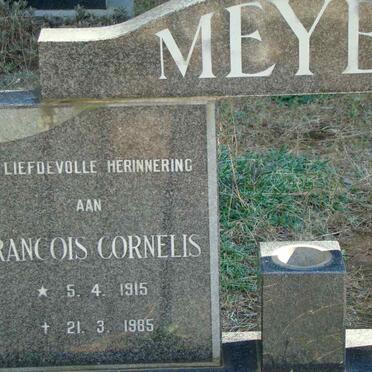 MEYER Francois Cornelius 1915-1985