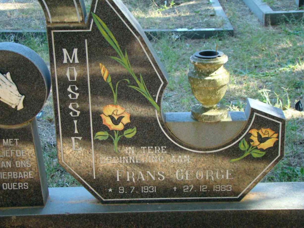 MOSTERT Frans George 1931-1983