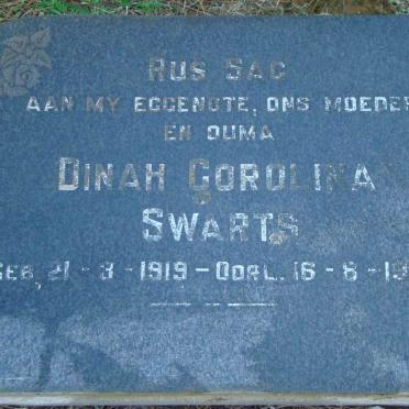 SWARTS Dinah Corolina 1919-1975