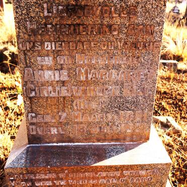 BIJL Annie Margaret Girlie, van der nee NEL 1891-1921