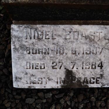BOAST Nigel 1907-1984