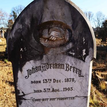 BERRY Johan Adriaan 1878-1905