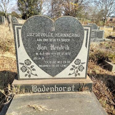 BADENHORST Jan Hendrik 1951-1972