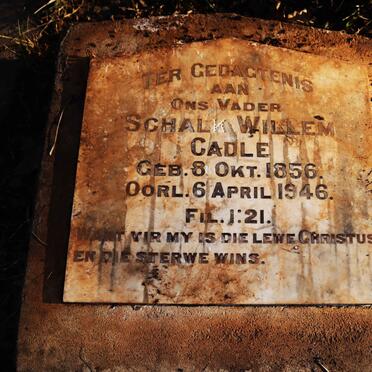 CADLE Schalk Willem 1856-1946