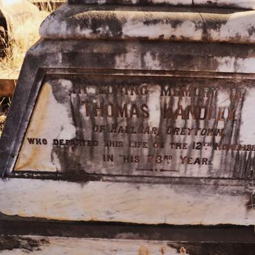 HANDLEY Thomas -1898