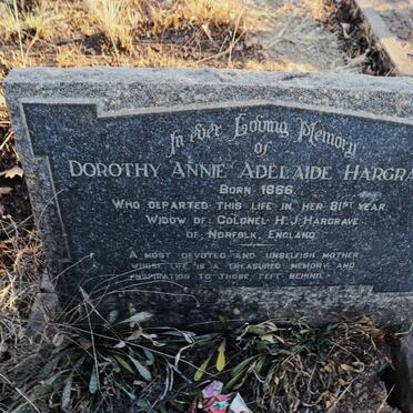 HARGRAVE Dorothy Annie Adelaide 1866-