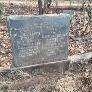 HARRIS John William 1880-1953 & Esther Elixzabeth VAN NIEKERK 1881-1964