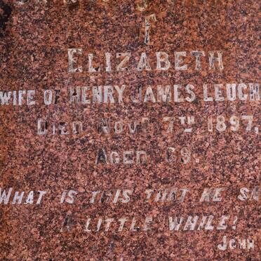 LEUCHARS Elizabeth -1897