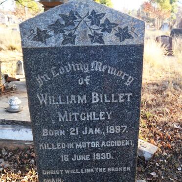 MITCHLEY William Billet 1897-1930