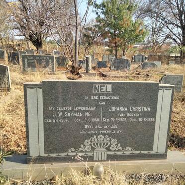 NEL J.W. Snyman 1907-1968 & Johanna Christina VAN ROOYEN 1909-1999