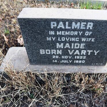 PALMER Maide nee VARTY 1922-1980