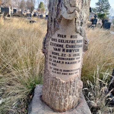 ROOYEN Etienne Chretian, van -1935