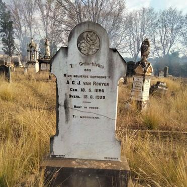 ROOYEN A.C.J., van 1884-1920