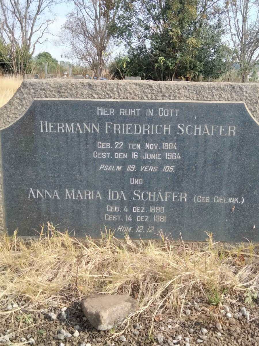 SCHAFER Herman Friedrick 1884-1964 & Anna Maria Ida GIELINK 1890-1981