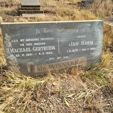 WINNAAR Jan Harm, de 1873-1968 & Machael Gertruida 1881-1963