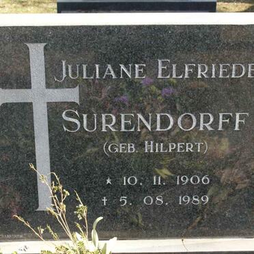 SURENDORFF Juliane Elfriede nee HILPERT 1906-1989