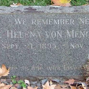 MENGERSHAUSER Inez Helena, von 1895-1962
