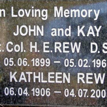 REW H.E. 1899-1967 &amp; Kathleen 1906-2003