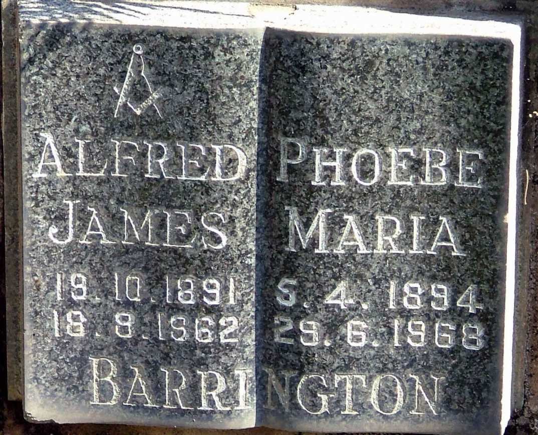BARRINGTON Alfred James 1891-1962 &amp; Phoebe 1894-1968