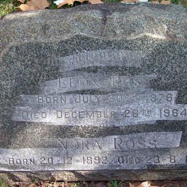 ROSS Leon 1878-1964 &amp; Nora 1892 1976