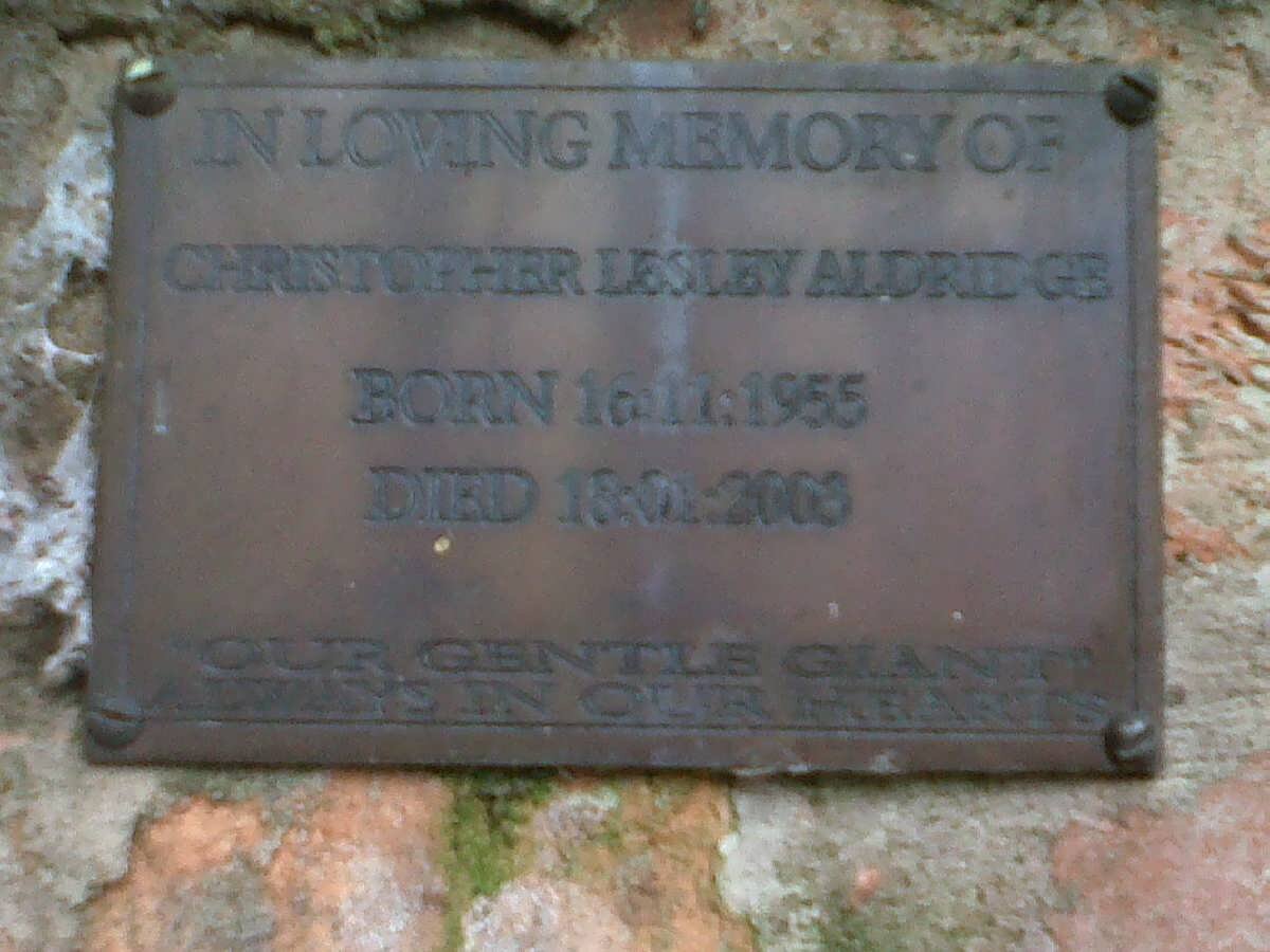 ALDRIDGE Christopher Lesley 1955-2003