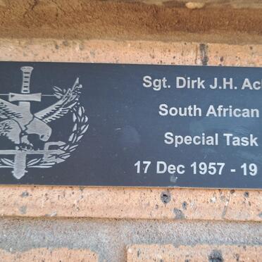 ACKERMANN Dirk J.H. 1957-1987