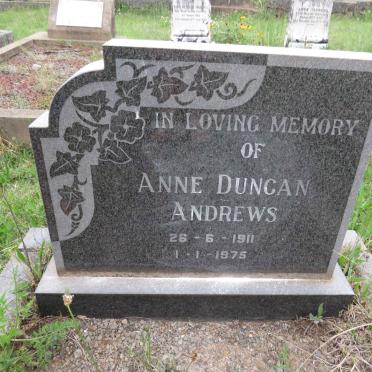 ANDREWS Anne Duncan 1911-1975