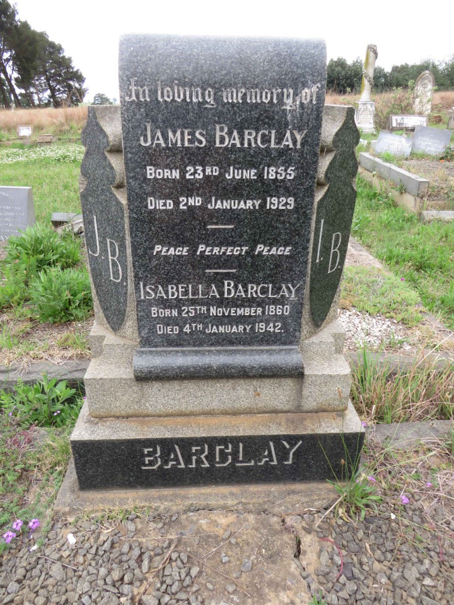 BARCLAY James 1855-1929 & Isabella 1860-1942