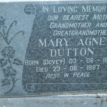 DUTTON Mary Agnes nee DOVEY 1899-1987