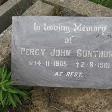 GUNTHORP Percy John 1905-1981