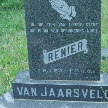 JAARSVELD Renier, van 1933-1985
