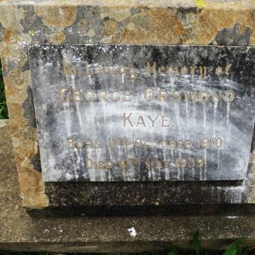 KAYE George Orsmond 1910-1939