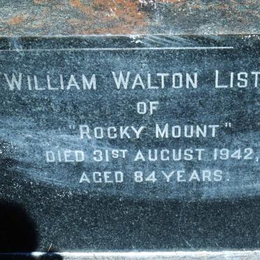 LISTER William Walton -1942