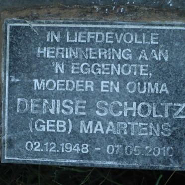 SCHOLTZ Denise nee MAARTENS 1948-2010