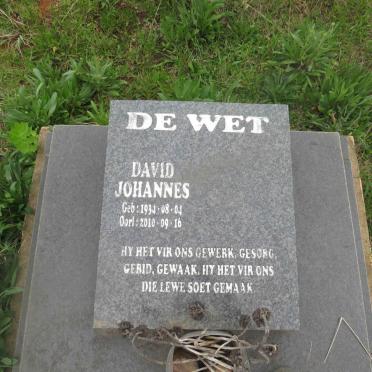 WET David Johannes, de 1934-2010