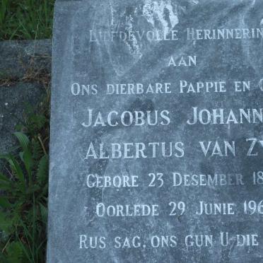 ZYL Jacobus Johannes Albertus, van 1882-1963